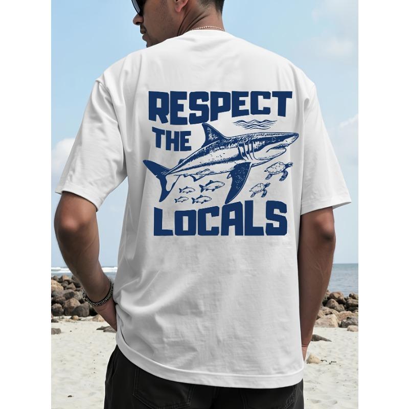 European Size Men'S Regular T-Shirt Featuring a Whale Pattern Inspired by Marine Life, Perfect for Summer with Its Loose And Casual Style.
