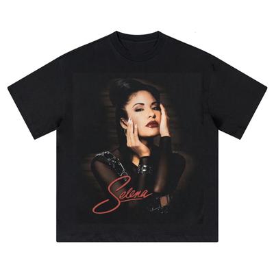 SELENA PÉREZ Boxy Vintage Hemd Grafik Rap T-Shirt Streetwear