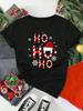 Unisex Christmas Santa Claus Printed T Shirt Christmas Xmas Cartoon Top Tshirt Harajuku Fashion New Year Tshirt Clothing