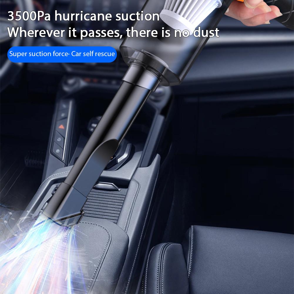 6in1 Car Vacuum Cleaner 3500Pa Powerful Wireless Charging Dual-use Blowing Suction Mini Handheld Vacuum Cleaner For Vehicle