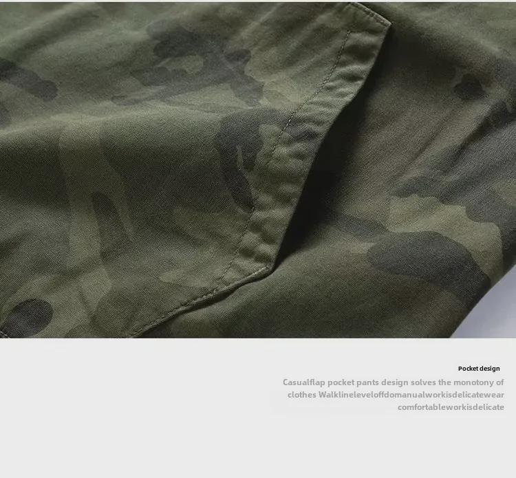 Retro American Camouflage Hooded Jacket: Autumn & Winter Outdoor Workwear with Half Zipper