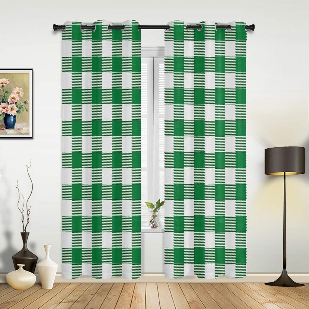 Gula Vita Rutiga Gardiner för Sovrum Vardagsrum Draperier Kök Barnrum Fönstergardin Modern Heminredning