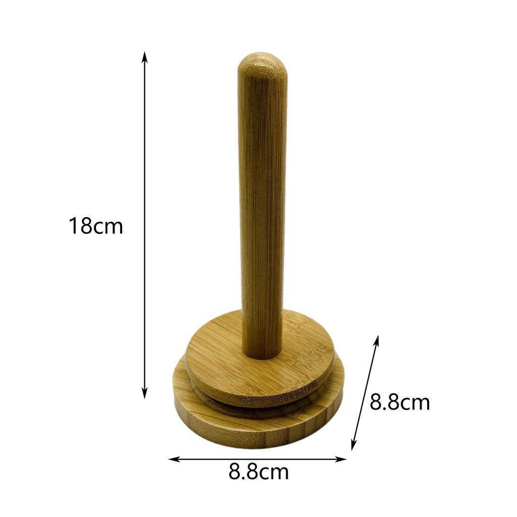 Wood Yarn Ball Holder Paper Towel Rack Vertical Rotating Weaving Tool Rack Storage Winding Roll Holder Dispenser for Crocheting