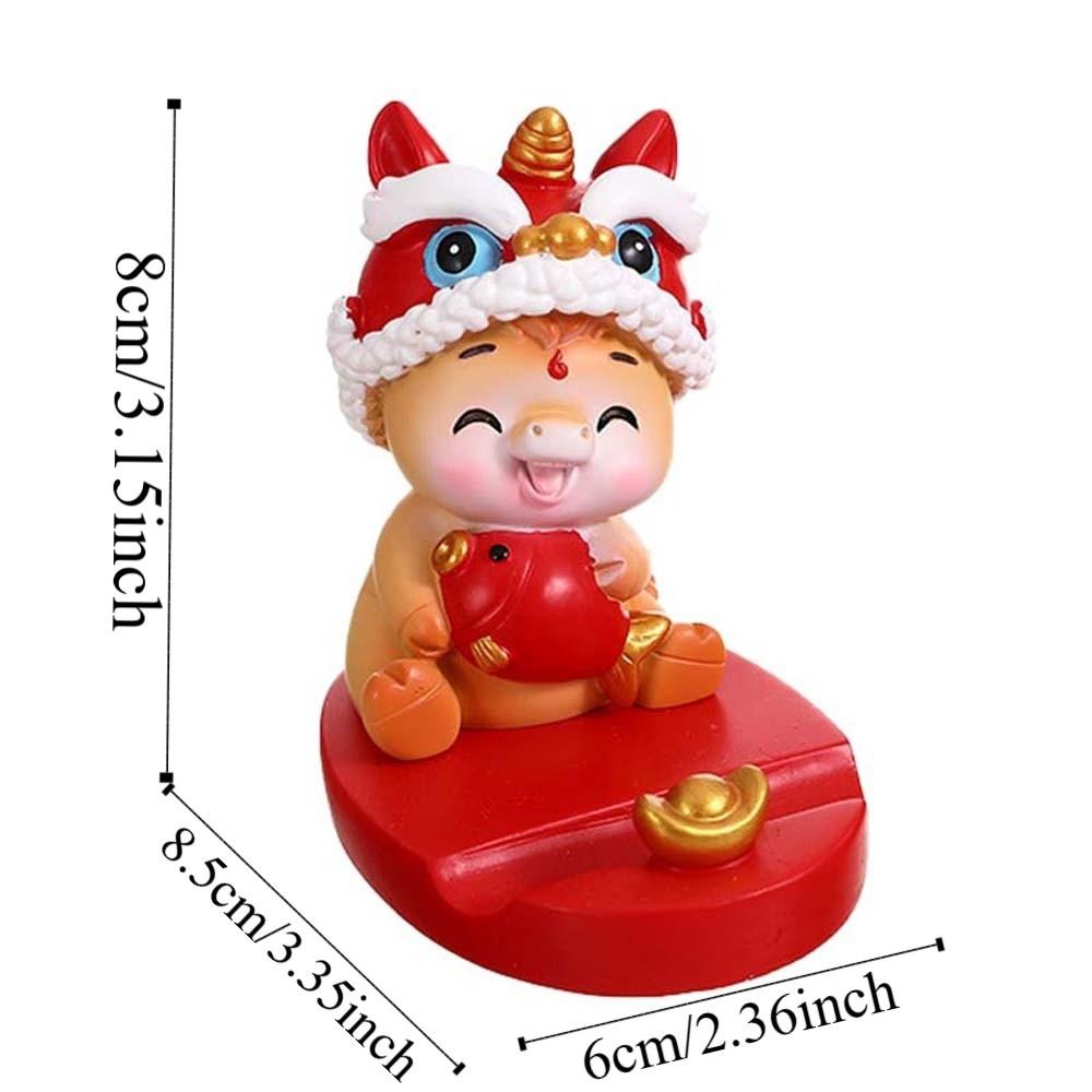 Festival Decorative Lion Dance Ornaments Mascot Mobile Phone Stand Spring Festival