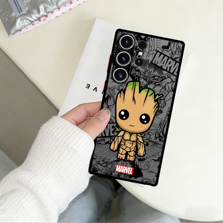 Cartoon Marvel Spiderman Groot Funda Phone Cover Case for Samsung Galaxy S26 S21 S22 S20 S23 FE S24 Plus S25 Ultra Note 20 10+