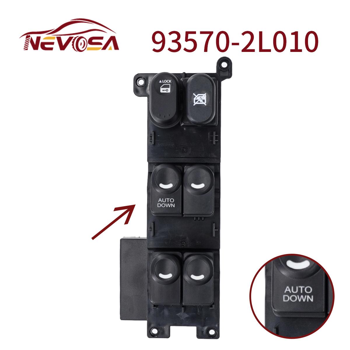 NEVOSA 93570-2L010 For Hyundai i30 I30cw 2008 2009 2010 2011 935702L010 Front Left Window Control Switch Lifter Button Driver 93570-2L010-AutoDown