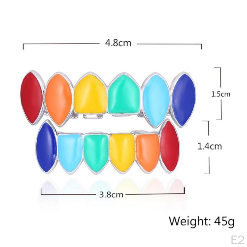 Colorful Glossy Sharp Grill Hollowen Accessories Gold