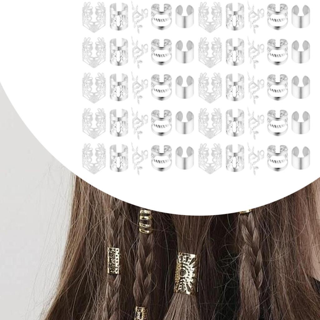 Braids Clips Dreadlocks Beads Adjustable Hair Cuffs Rings Dreadlock Accessories Braiding