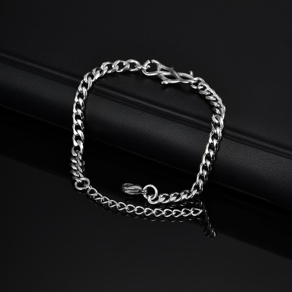 New Men's Chain Bracelet,Never Fade Cuban Chain Wristband,Casual Zircon Gift