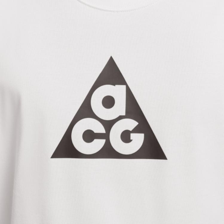Nike ACG Buchstaben-Print Rundhals-T-Shirt Herren Tops Summit-White FQ3741-121