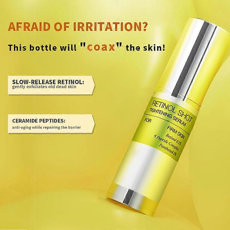 Retinol Shot Tightening Serum with Pure Vitamin A Retinol, Peptide, Pore Minimizer, Wrinkles & Fine Lines, Firmer Skin, Anti-Aging, Smoothing 30ml