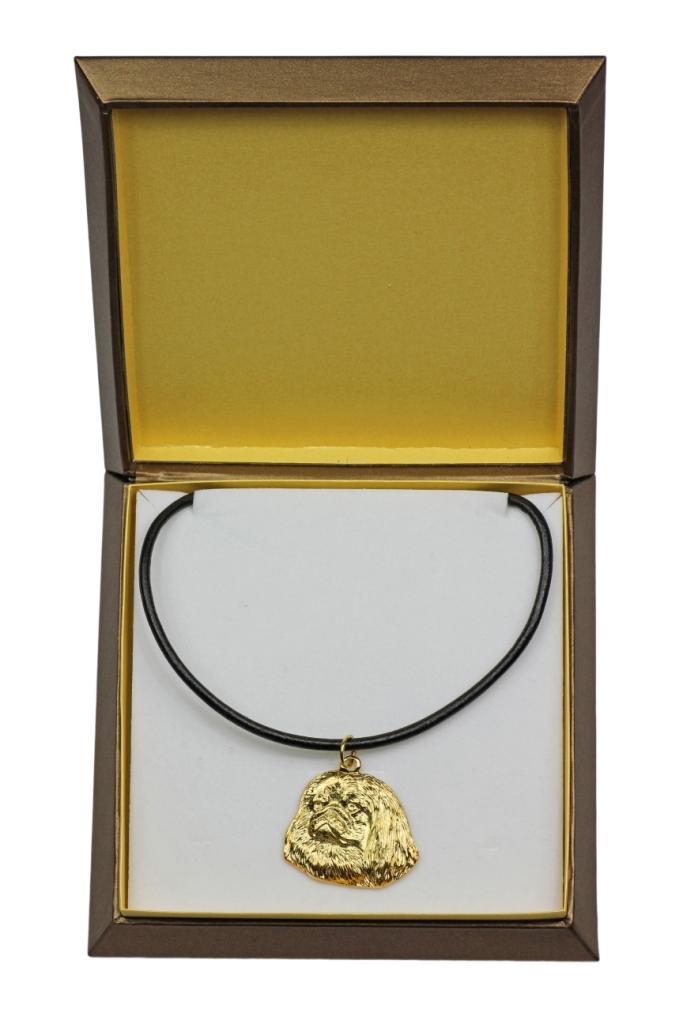 

Pekingese, Pekinese, Peke - Dog necklace in gift box, gold-plated pendant for dog fan, striking jewellery by Art-Dog
