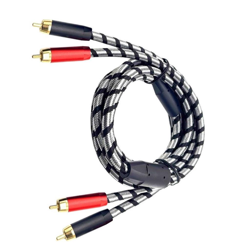 Premium 2RCA Male To Male Audios Cable Braide Design Wide Compatibility with Tvs Receiver Amplifier 2RCA To 2RCA Cable