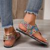 Women Flat Sandals Comfortable Flats Sandals Printed Bohemia Roman Style Shoes for Women Fashion Shoes Sandalias
