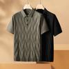 Dibenze Men's Plus Size Short Sleeve Polo Shirt