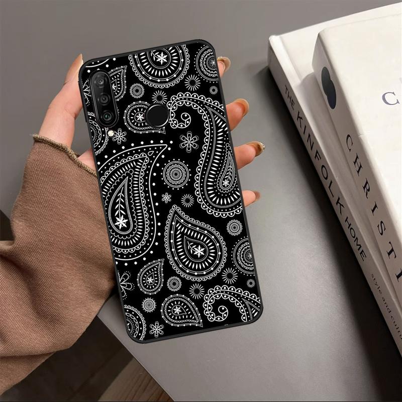 Paisley Bandana Hoesje Voor Huawei P40 P20 P30 Lite P60 Pro Nova 12i 12s 11i 10 9 SE 5T Y91 Y90 Y60 Y70 Y72 Y61