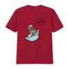 Funny Cartoon Dinosaur Bookworm Print Casual T Shirt vintage Washed fashion Top For Everyday Wear Versatile Stylish Soft Unisex
