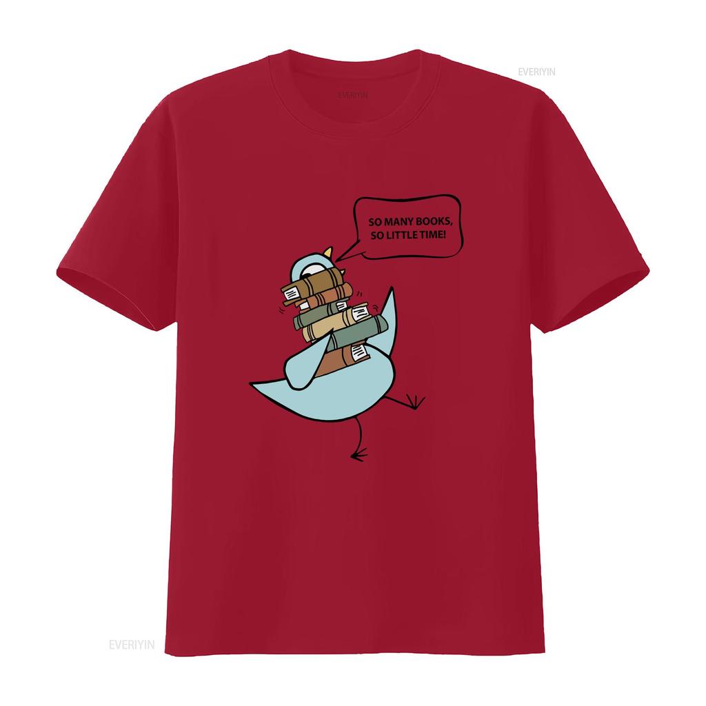 Funny Cartoon Dinosaur Bookworm Print Casual T Shirt vintage Washed fashion Top For Everyday Wear Versatile Stylish Soft Unisex