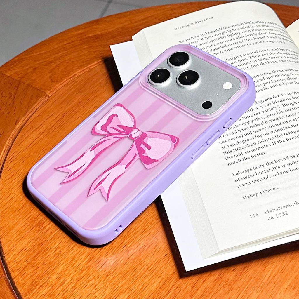 Bowknot Back Panel for Apple 17PRO/16ProMax Phone Case
