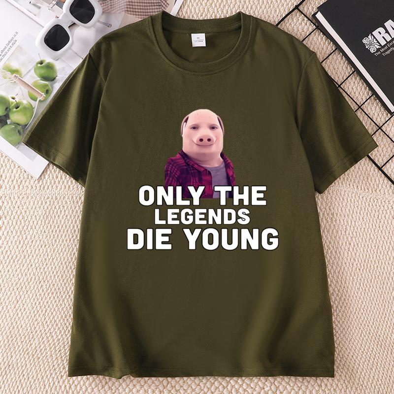 Funny John Pork Is Making TShirts For Unisex Unisex Animal Lovers And Summer TShirts Casual Round Neck Print Short Sleeve Tshirt