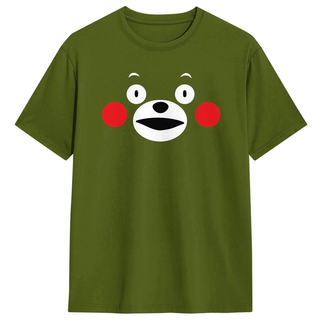 Streetwear T Shirt Summer Kumamon Hip Hop T Shirts  100 Cotton Tee Shirt for Men Y2K Basic Big Size Short Sleeve Tees