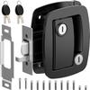 WELLUCK RV Door Lock Replacement With Paddle Deadbolt, 100% Metal Camper Door Latch Handle Lock, RV Entry Door Lock For Camper Horse Travel Trailer