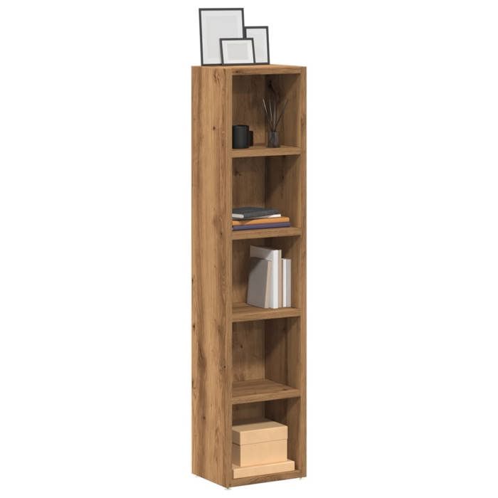VidaXL CD Cabinets 2 Pcs Artisan Oak 21x16x93.5 Cm, Cd Storage Unit, Cd Storage Cabinet, Cd Cupboard, 855839