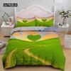 3D Love Heart Duvet Cover Microfiber Luxury Romantic Theme Bedding Set King Queen For Couple Valentine's Day Gifts Bedroom Decor