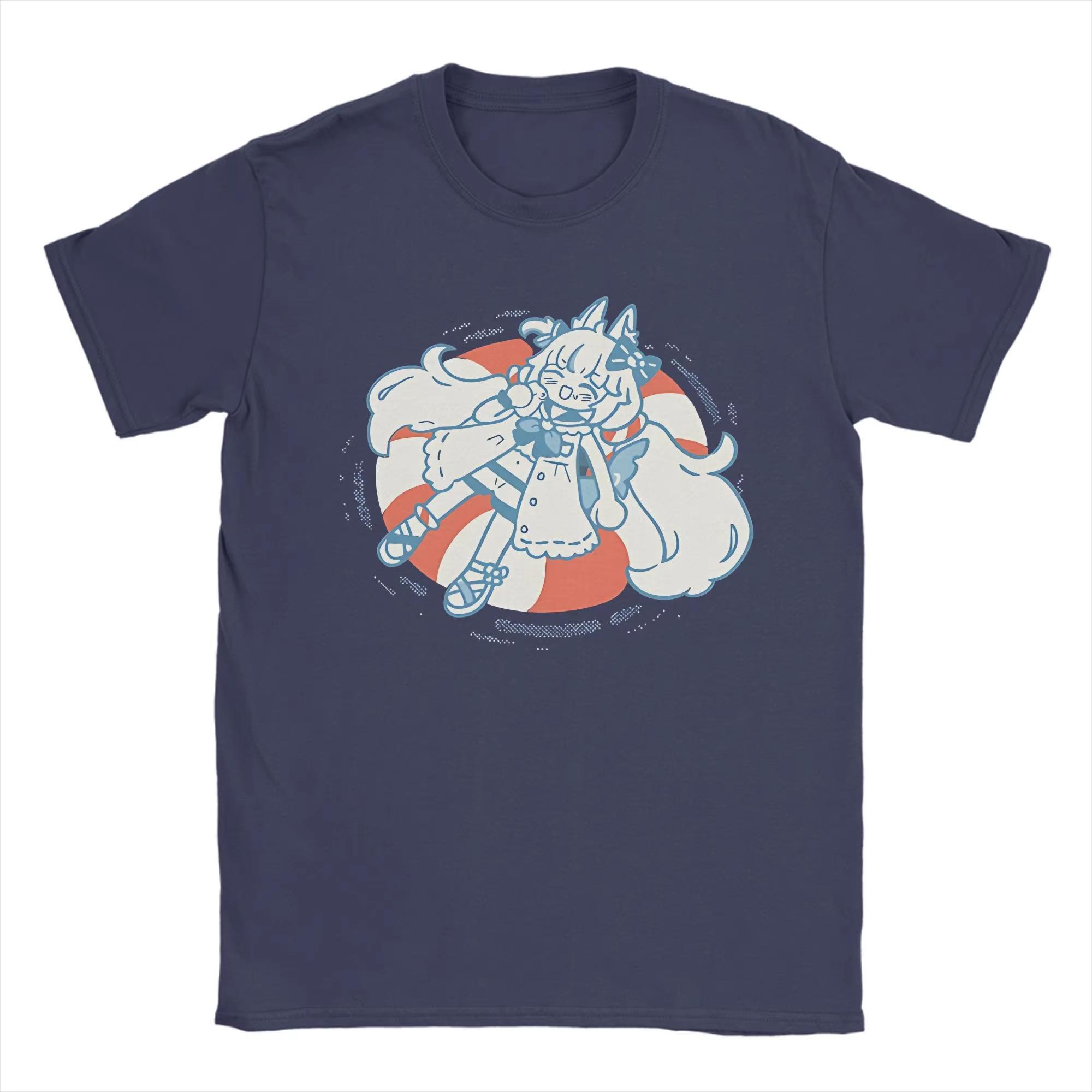 

2025 Autumn Cotton Short Sleeve T-Shirts Fashion Cute Cartoon Print Round Neck Breathable for Oversized Casual Loose Unisex Top 4XL