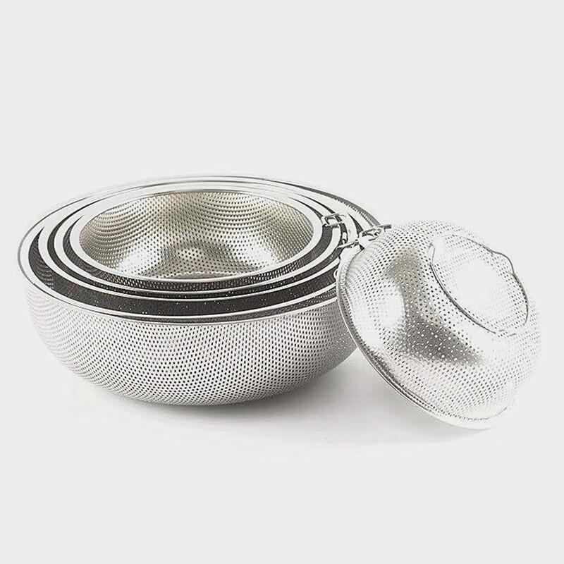 Xisencu Thickened Stainless Steel Colander with Handles and Feet