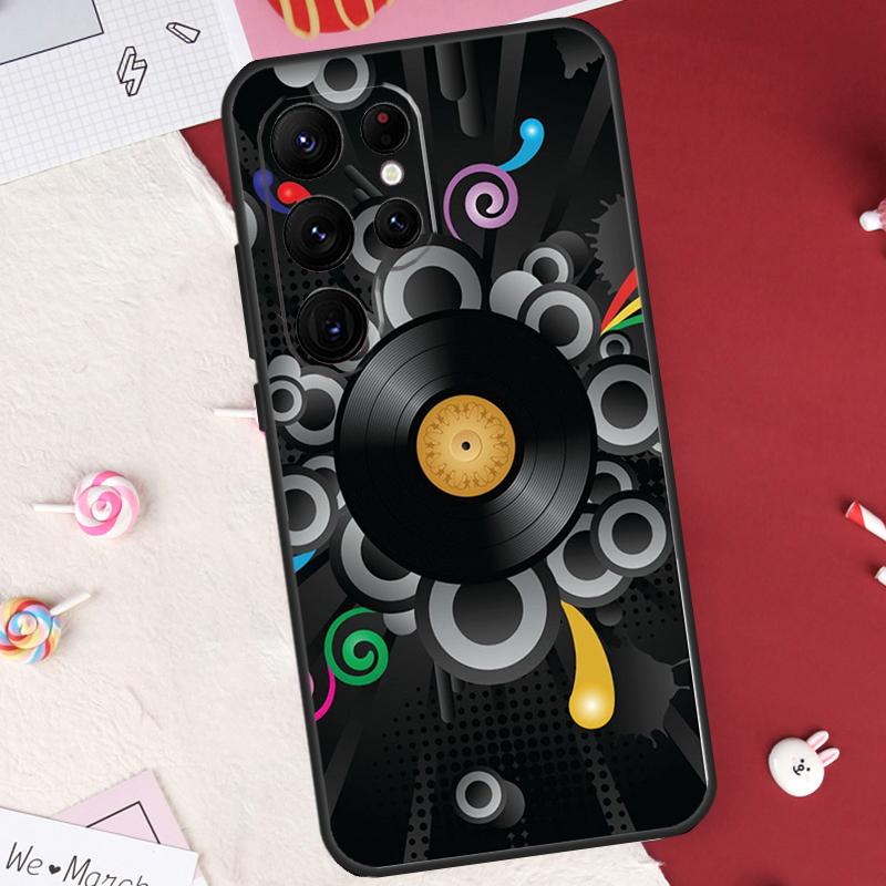 Vinyl DJ Record Art Case For Samsung Galaxy S26 Ultra S20 S21 S22 S23 S24 S25 Ultra S10 Plus S25 FE Cover Shell