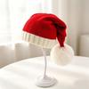 Family Matching Christmas Santa Hats Soft Plush Fluffy White Pom Pom Perfect For Holiday Parties Family Photoshoots