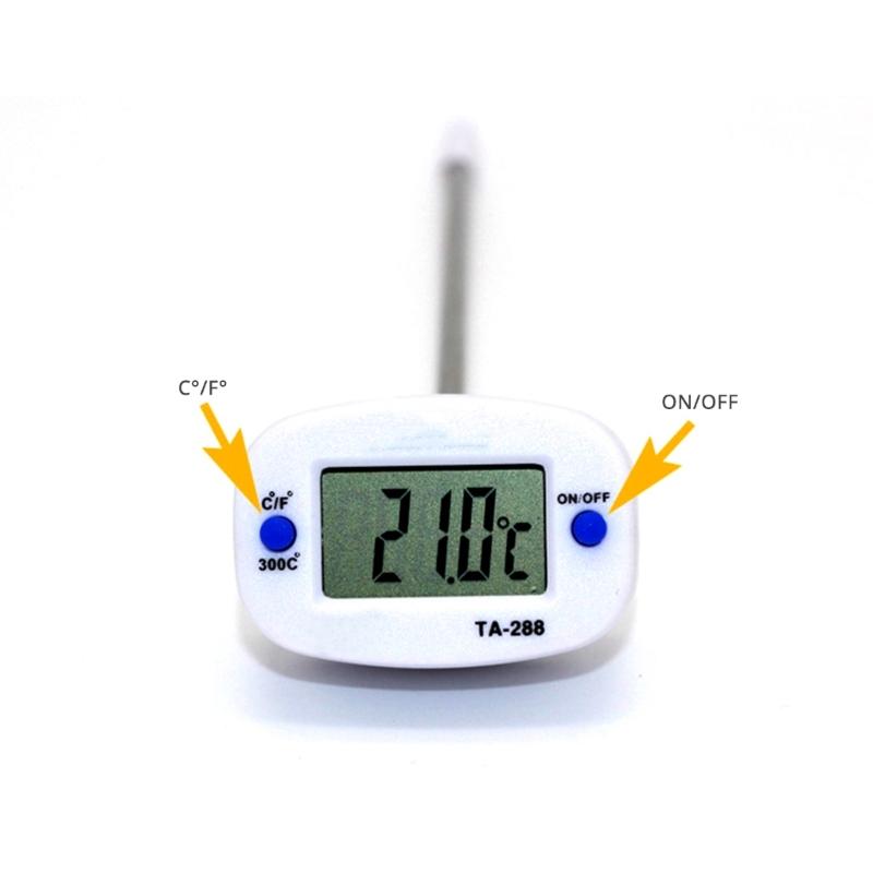 Fast Read LCD Temperature Gauges Digital Probes Thermometers Easy to Carry for Coffee Brewing Barbecue & Kitchen Use