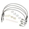 Brake Line Kit Stainless Steel Extended Front 24 Inch Rear 22.5 Inch for Jeep For Wrangler JK 2 Door JKU 4 Door 2007-2018
