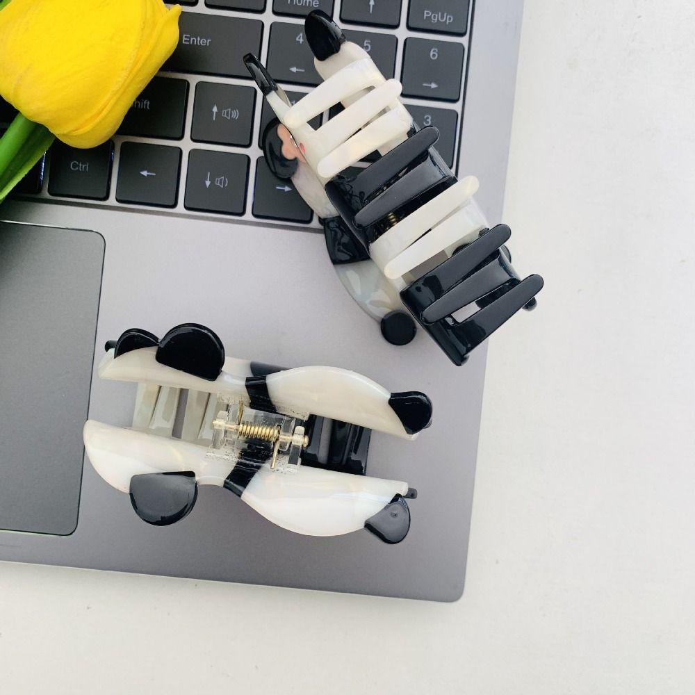 Mid Size Animal Shark Clip Cartoon Acetate Hair Clip Cute Panda Hair Claw  Party