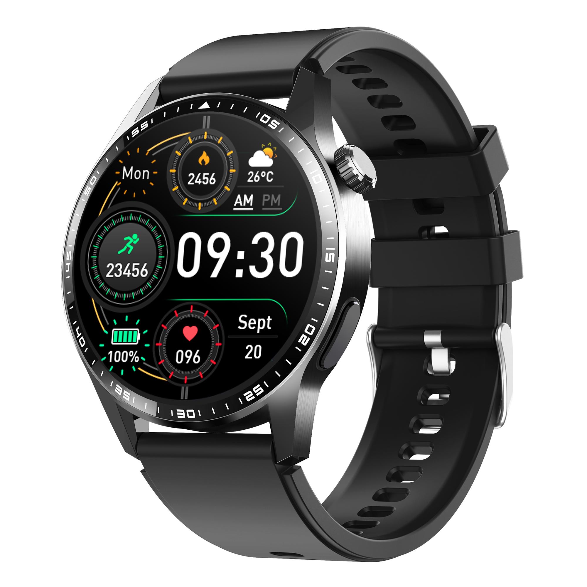 

F60 1.55 Inch Round Screen Heart Rate Blood Oxygen Monitor SOS Alarm Sports Smart Watch with Silicone Strap