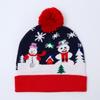 Colorful Dazzling LED Christmas Hat Holiday Pompom Ball Knitted Winter Beanie for Adults and Children Festive Party Hat