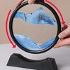 3D Moving Sand Art Picture Round Glass Deep Sea Sandscape Hourglass Quicksand Craft Flowing Painting Office Home Decor Gift 7in