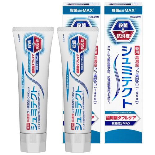 Shumitect Periodontal Disease Double Care EX Cool Mint Toothpaste for Sensitive Teeth, High Fluoride Concentration (1450 Ppm), 2 Bottles