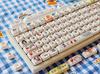 Cute Forest Band Keycaps Five-Sided Thermal Sublimation Pbt Cherry Moa For Diy Aula F75/F99 White Cute Keycaps 140Keys