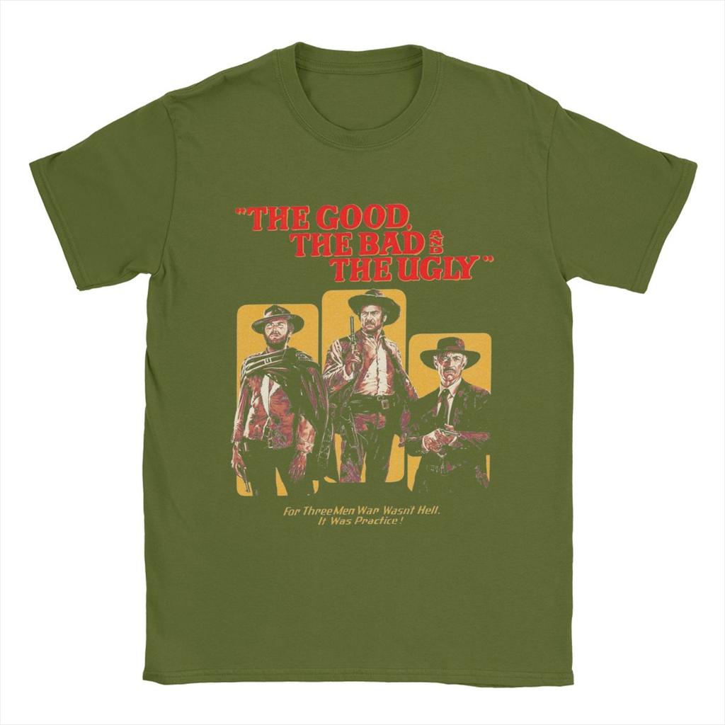 Pánská trička Hodný Zlý a Ošklivý Tuco Kovbojské Vtipné Bavlněné Trička Krátký Rukáv Tričko O Kulatý Výstřih Oblečení Narozeninový Dárek