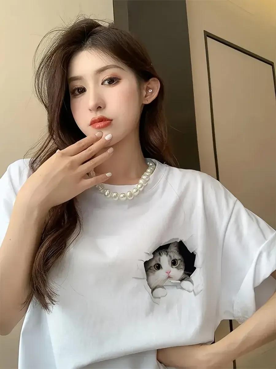 Oversized T-shirt with y2k dodge challenger print 3XL