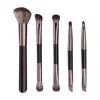 Little Sparrow 5 Double-Ended Eyeshadow Brushes with Mirror Box - Portable Makeup Tool Set