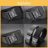 Fashionable Alloy Buckle Men Nylon Woven Waist Belt For Students And Casual Wear