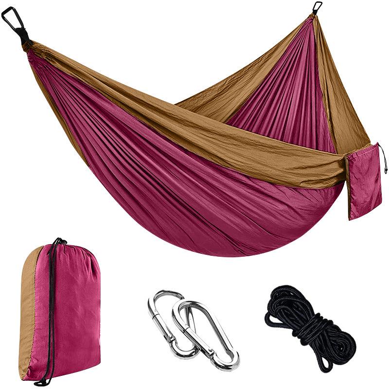 Customized Nylon Parachute Hammock: Single/Double Anti-Rollover Swing Chair for Camping & Indoor/Outdoor Use.