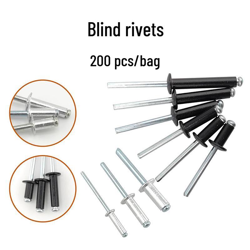 

200PCS Bagged Pop Rivets for Construction & Metalworking Silver 3.2*12 Bag (200 pcs)