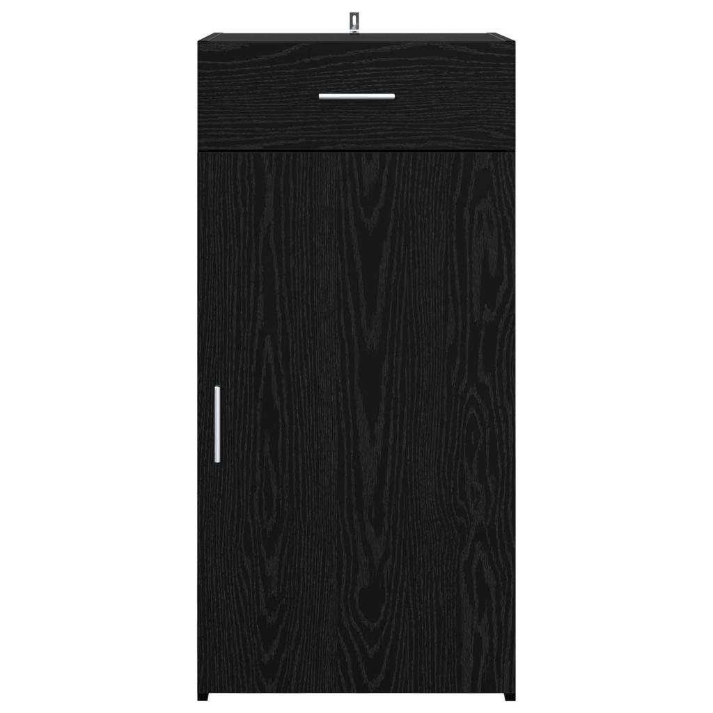 Sideboard Black Oak Effect 45 X 42.5 X 93 Cm Engineered Wood