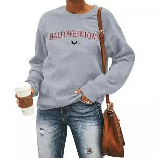 Halloween Women's Crewneck Pullover Printed Long-Sleeve Sweatshirt