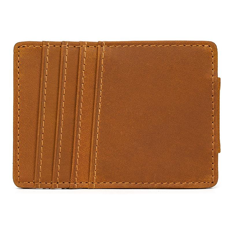 Card holder luxury  designer money clip purse for woman man small wallets genuine leather credit card ID Cash Bill Holder