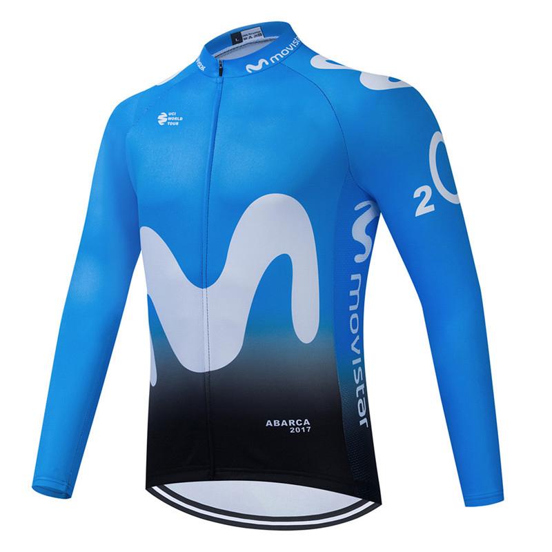 

2025 Movistar Team Велосипедные джерси с длинным рукавом Ropa Ciclismo Maillot Велосипедная одежда Дышащая Mtb Велосипедная одежда S